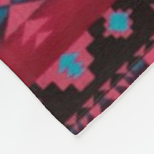 PINK Diamond Aztec Print Fleece Deken (Hoek)