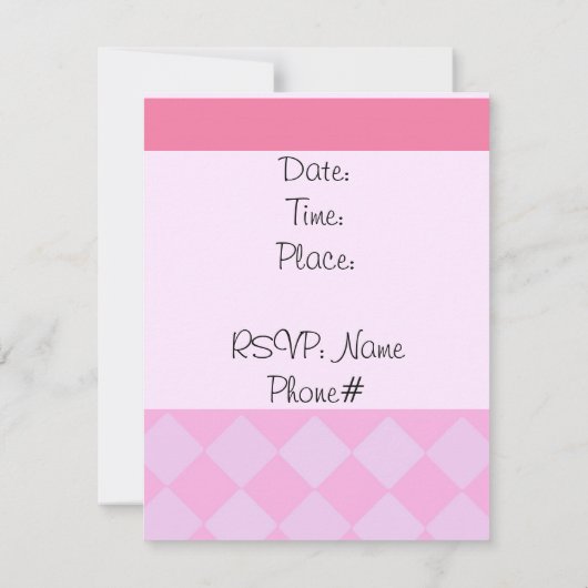 Pink Diamond Birthday Kaart (Achterkant)