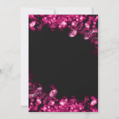 Pink Diamond Birthday Party Invite Kaart (Achterkant)
