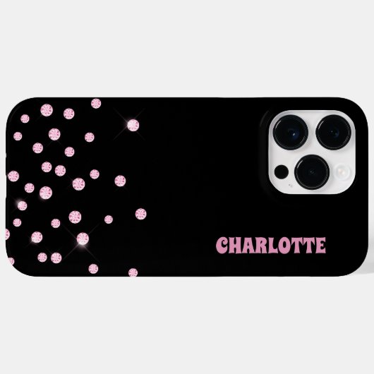 Pink Diamond Confetti Case-Mate iPhone Case (Achterkant (horizontaal))