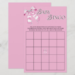 Pink Diamond Coquette Bow Baby shower Bingo