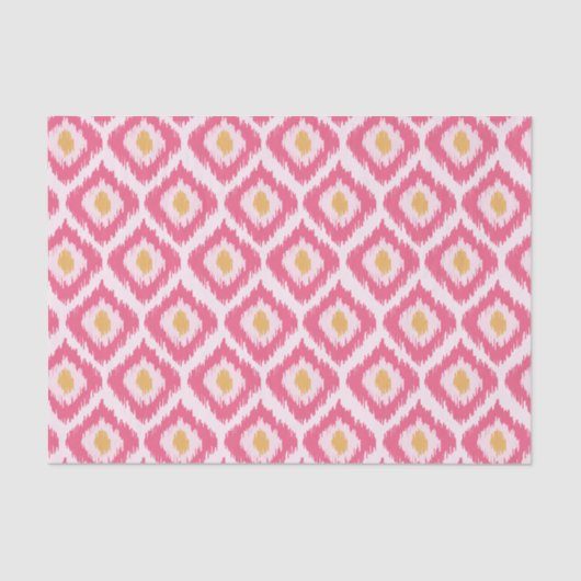 Pink Diamond Ikat Pattern Tissuepapier (Voorkant)