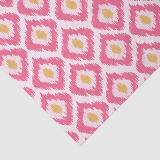 Pink Diamond Ikat Pattern Tissuepapier (Detail)