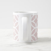 Pink Diamond Pattern Personalized Giant Coffee Mok (Achterkant)