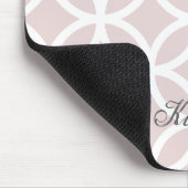 Pink Diamond Pattern Personalized Mousepad Muismat (Hoek)