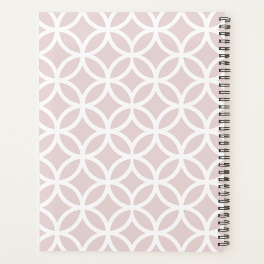 Pink Diamond Pattern Personalized Planner (Achterkant)