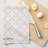 Pink Diamond Pattern Persoonlijke keukenhanddoeken (Quarter Fold)