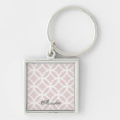 Pink Diamond Pattern Persoonlijke Sleutelhanger (Voorkant)