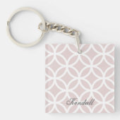 Pink Diamond Pattern Persoonlijke Sleutelhanger (voorkant)