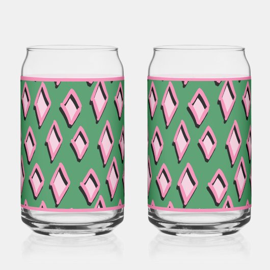 Pink Diamond Soda Glass Blikvorm Glas (Achterkant)