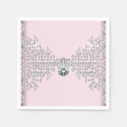 Pink Diamond verjaardagsfeestje Servetten (Voorkant)