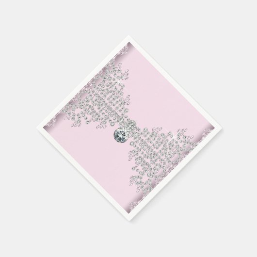 Pink Diamond verjaardagsfeestje Servetten (Hoek)