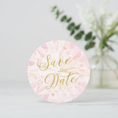 Pink Diamond Wedding Save the Date (Staand voorkant)