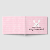 Pink Diamond White Bunny Rabbit Baby Memory Book Gastenboek (Volledig)