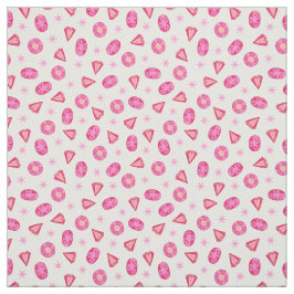 Pink Diamonds Gemstone and Jewels Pattern Stof