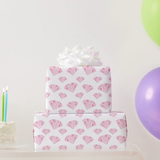 Pink Diamonds Pattern Cadeaupapier (Feestgeschenken)