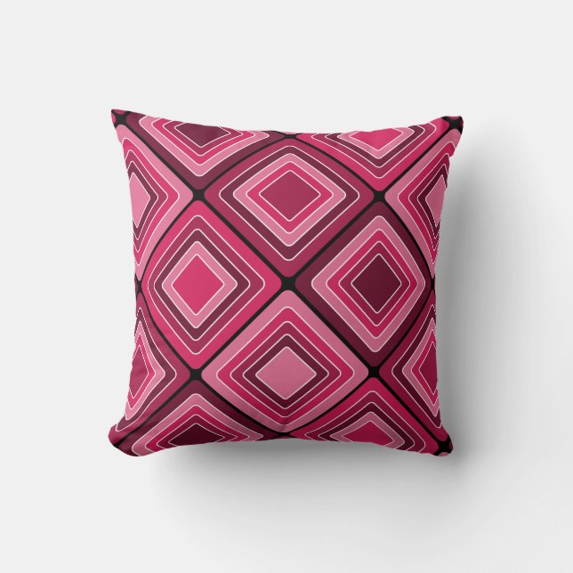 Pink Diamonds Pattern Pillow Kussen (Voorkant)