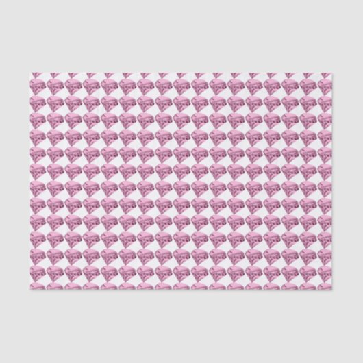 Pink Diamonds Pattern Tissuepapier (Voorkant)
