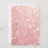 Pink Diamonds Rose Gold Chic Photo Sweet 16 Kaart (Achterkant)