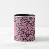 PInk dierprint gepersonaliseerde mok (Midden)