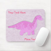 Pink Dino Mousepad Muismat (Met muis)