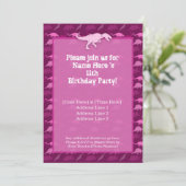Pink Dinosaur Birthday Uitnodiging (Staand voorkant)
