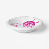 Pink Disco Ball Disco Bride Vrijgezellenfeest Papieren Kommen (Gebogen)