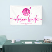 Pink Disco Ball Disco Bride Vrijgezellenfeest Spandoek (Beurs)