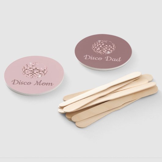 Pink Disco Boogie Baby shower Spelletjes Handwaaier (Niet-gemonteerd)