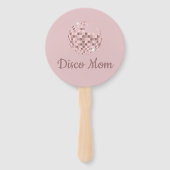 Pink Disco Boogie Baby shower Spelletjes Handwaaier (Voorkant)