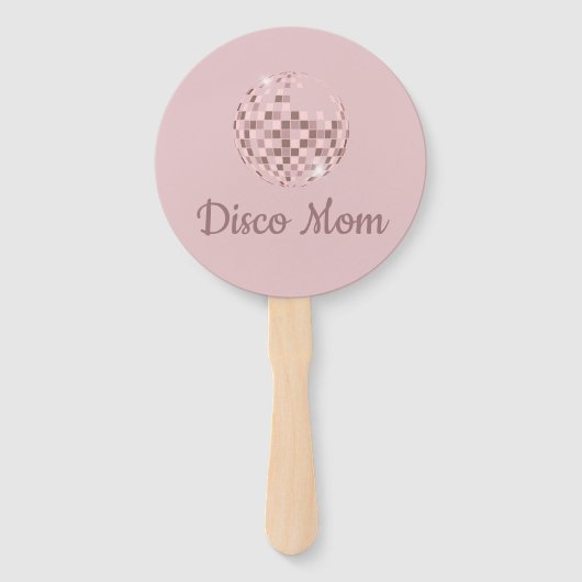 Pink Disco Boogie Baby shower Spelletjes Handwaaier (Voorkant)
