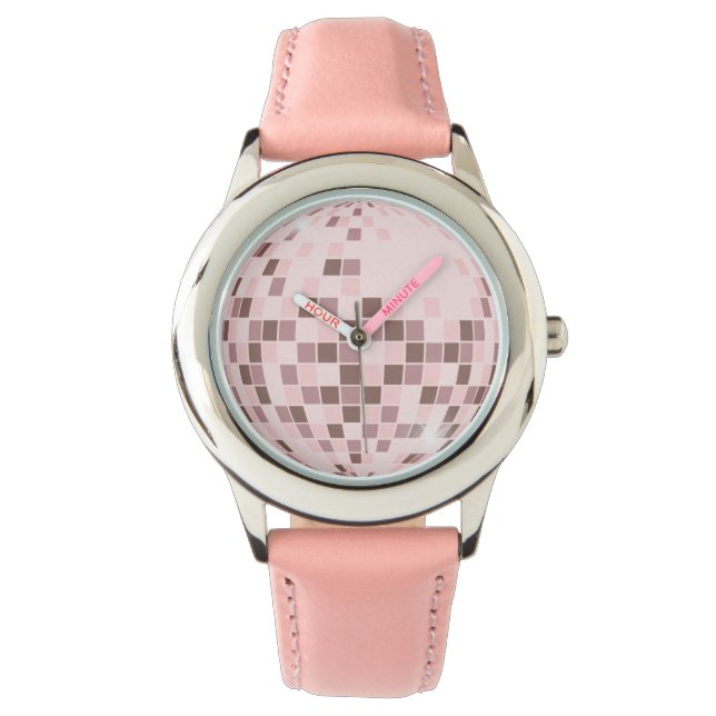 Pink Disco Boogie Horloge (Voorkant)