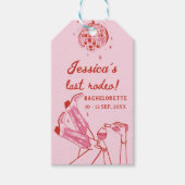 Pink Disco Cowgirl Bachelorette Party Cadeaulabel (Voorkant)
