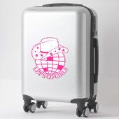 Pink Disco Cowgirl Let's Go Meisjes Sticker (Koffer)