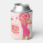 Pink Disco Girl Blikjeskoeler (Blikje Voorkant)