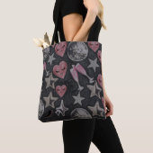 Pink Disco Hearts Tote Bag | Glam Night Love Patte (Dichtbij)