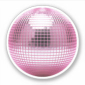 pink disco mirror sticker (Voorkant)