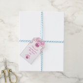 Pink Disco Sparkle Girls’ kerstfeest Cadeaulabel (Met Touw)