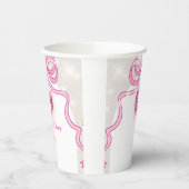 Pink Disco Sparkle Girls’ kerstfeest Papieren Bekers (Links)