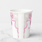 Pink Disco Sparkle Girls’ kerstfeest Papieren Bekers (Rechts)