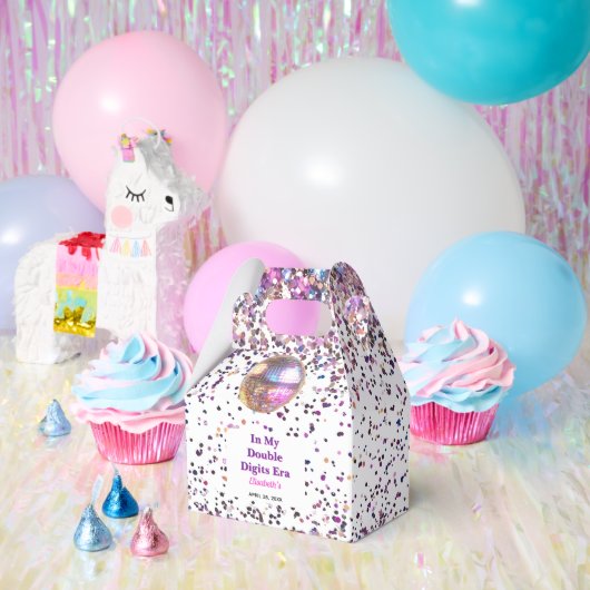 Pink Disco Trendy In My Double Digits Era Birthday Bedankdoosjes (Feest)