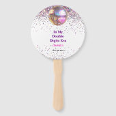 Pink Disco Trendy In My Double Digits Era Birthday Handwaaier (Voorkant)