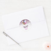 Pink Disco Trendy In My Double Digits Era Birthday Ronde Sticker (Envelop)