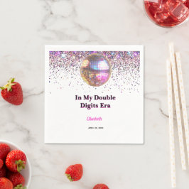 Pink Disco Trendy In My Double Digits Era Birthday Servet