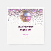Pink Disco Trendy In My Double Digits Era Birthday Servet (Voorkant)