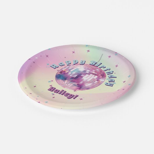 Pink Disco Verjaardagsfeestje Bord (Gekanteld)