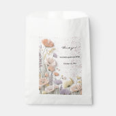 Pink Distressed Pressed Wildflower Baby shower Bedankzakje (Voorkant)