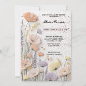 Pink Distressed Pressed Wildflower Baby shower Kaart (Voorkant)