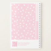 Pink Ditsy Floral Vertical Palette Notebook Notitieboek (Achterkant)