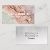 PINK DIY EPOXY WOOD Visitekaartje (Voorkant / Achterkant)